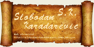 Slobodan Karadarević vizit kartica